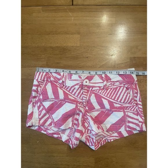 Lilly Pulitzer Walsh‎ Shorts Capri Pink Yacht Sea Sailboats Size 0 - Picture 4 of 7